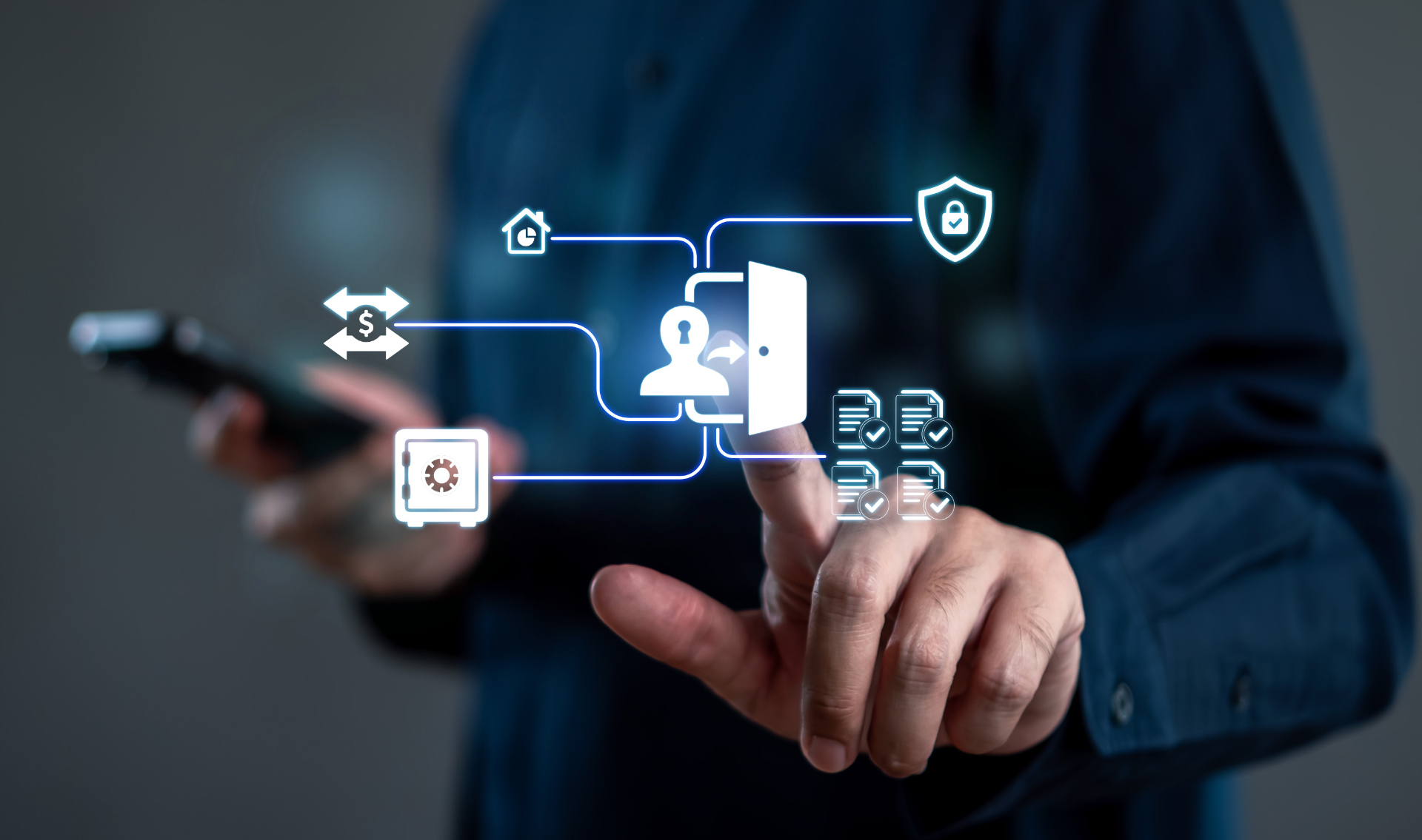 Data flowing securely into mail and digital production.