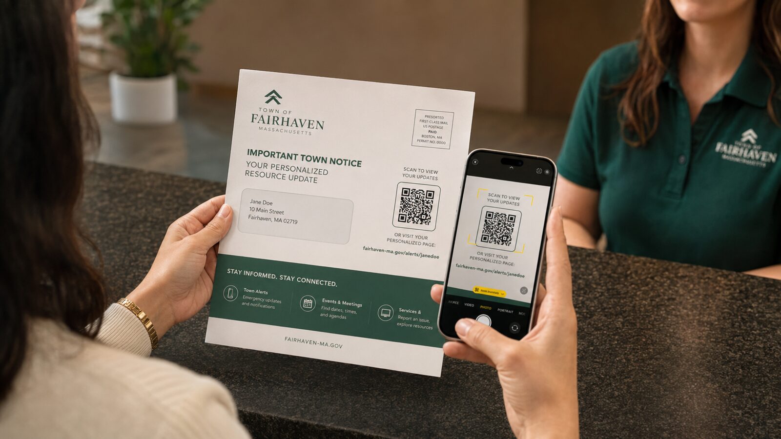 Printed customer notice
